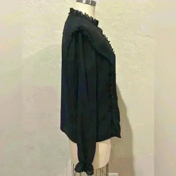 Chiffon Blouse with Ruffle Details **No Size** Fits like M - Picture 7 of 10